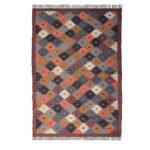 Handmade Wool Jute Kilim Rug for Living Room Decor - Image 2