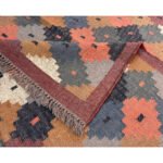 Handmade Wool Jute Kilim Rug for Living Room Decor - Image 3