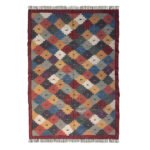 Kilim Wool Jute Rug Handmade, Traditional Flatweave Area Rug - Image 2