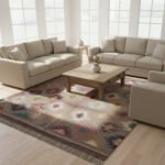 Handmade Kilim Wool Jute Rug for Bedroom Living Room