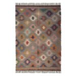 Handmade Kilim Wool Jute Rug for Bedroom Living Room - Image 2