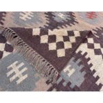 Handmade Kilim Wool Jute Rug, Natural Fiber Flatweave Area Rug - Image 3