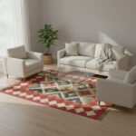 Handmade Wool Jute Kilim Rug, Natural Flatweave Living Room Rug