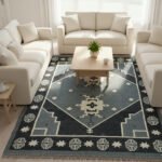 Handmade Kilim Wool Jute Rug, Natural Flatweave Interior Rug