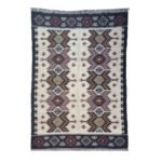 Wool Jute Kilim Rug Handmade, Flatweave Indian Style Rug - Image 2