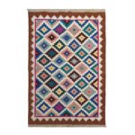 Cotton Rug Handmade, Reversible Flatweave Area Rug for Living Room - Image 2