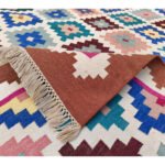 Cotton Rug Handmade, Reversible Flatweave Area Rug for Living Room - Image 3