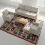 Handmade Wool Jute Kilim Rug, Rustic Flatweave Area Rug