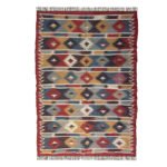 Handmade Wool Jute Kilim Rug, Rustic Flatweave Area Rug - Image 2