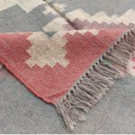 Wool Jute Kilim Flatweave Rug Handmade for Bedroom Living Room - Image 3
