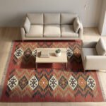 Handmade Kilim Wool Jute Rug for Large Living Room