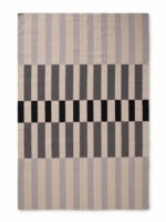 Grey & Black Handmade Wool & Cotton Rug for Bedroom | Custom Flatweave Dhurrie - Image 4