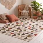 Handwoven Wool Cotton Dhurrie Rug: Modern Geometric Indian Flatweave 9x12 Feet - Image 4