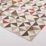 Handwoven Wool Cotton Dhurrie Rug: Modern Geometric Indian Flatweave 9x12 Feet - Image 6