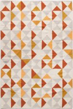 Handwoven Wool Cotton Dhurrie Rug 4x6 Feet – Modern Geometric Indian Carpet - Image 2