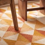 Flat Woven Modern Dhurrie Rug - Made Of Wool And Cotton