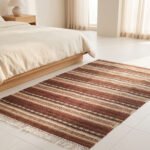 Modern Wool Carpet Brown | Handwoven Flatweave Area Rug - Image 2