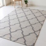 Modern Wool Grey Dhurrie Rug | Handmade Flatweave with Timeless Neutral Style