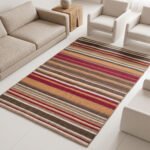 Handwoven Wool Rug Multi Color | Handmade Contemporary Home Carpet - Image 3