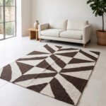 Handmade Wool Dhurrie Rug Brown | Elegant Flatweave Carpet - Image 3