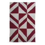 Handwoven Wool Dhurrie Rug Red & White | Quiet Luxury Flatweave for Modern Spaces - Image 4