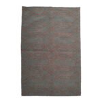 Handmade Wool Area Rug Grey & Brown | Scandinavian Flatweave Dhurrie Rug - Image 4