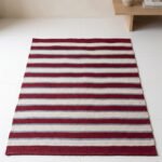 Handwoven Wool Dhurrie Rug Red | Modern Handmade Flatweave Area Rug