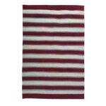 Handwoven Wool Dhurrie Rug Red | Modern Handmade Flatweave Area Rug - Image 4
