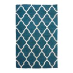Handmade Wool Area Rug Blue | Scandinavian Flatweave Dhurrie Rug - Image 4
