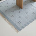 Handwoven Wool Rug Blue | Modern Texture for Living Rooms and Bedrooms - Image 3
