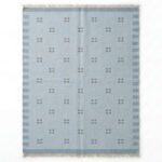 Handwoven Wool Rug Blue | Modern Texture for Living Rooms and Bedrooms - Image 4