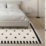 Handmade Wool Dhurrie Rug Black & White | Soft Flatweave Area Rug - Image 2