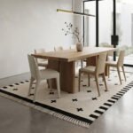 Handmade Wool Dhurrie Rug Black & White | Soft Flatweave Area Rug - Image 4