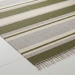 Handmade Wool Dhurrie Rug | Green Modern Flatweave Living Room Area Rug (Copy) (Copy) - Image 5