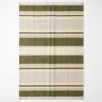 Handmade Wool Dhurrie Rug | Green Modern Flatweave Living Room Area Rug (Copy) (Copy) - Image 4