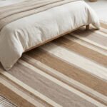 Handmade Wool Dhurrie Rug | Brown Modern Flatweave Living Room Area Rug - Image 3