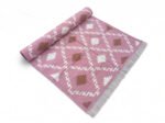 Handwoven Wool Dhurrie Rug | Pink Modern Flatweave Home Decor - Image 2