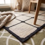 Handwoven Wool Rug | Boho Modern Area Rug - Image 3
