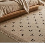 Handwoven Wool Dhurrie Rug Beige | Modern Handmade Flatweave Area Rug
