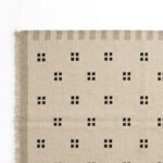 Handwoven Wool Dhurrie Rug Beige | Modern Handmade Flatweave Area Rug - Image 3