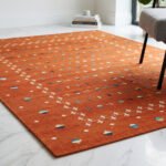 Modern Brown Wool Dhurrie Rug | Handmade Flatweave Area Rug | Neutral Home Decor
