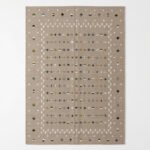 Modern Brown Wool Dhurrie Rug | Handwoven Living Room Area Carpet - Image 4