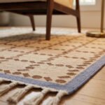 Handmade Wool Area Rug Brown | Neutral Home Floor Decor - Image 2