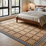 Handmade Wool Area Rug Brown | Neutral Home Floor Decor