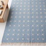 Handwoven Wool Dhurrie Rug Blue | Quiet Luxury Flatweave for Modern Spaces - Image 3