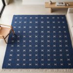 Modern Wool Dhurrie Rug Blue | Handmade Flatweave with Timeless Neutral Style - Image 3