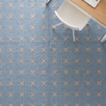 Modern Wool Rug Blue | Handmade Scandinavian Flatweave Design - Image 3