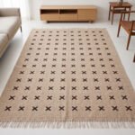 Wool Dhurrie Area Rug Brown | Handmade Flatweave with Organic Modern Style - Image 3