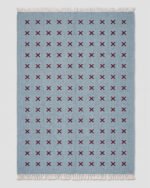 Handmade Wool Dhurrie Blue | Warm Minimalist Flatweave for Any Interior - Image 4