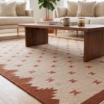 Handwoven Wool Brown Dhurrie Rug | Boho Modern Flatweave Area Carpet - Image 2